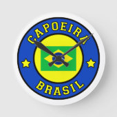Capoeira Brasil Runde Wanduhr (Vorderseite)