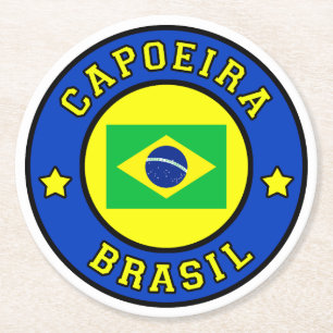 Capoeira Brasil Runder Pappuntersetzer