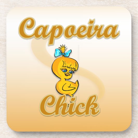 Capoeira Chick Getränkeuntersetzer (Vorderseite)