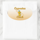 Capoeira Chick Ovaler Aufkleber (Tasche)