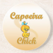 Capoeira Chick Sandstein Untersetzer (Vorne)
