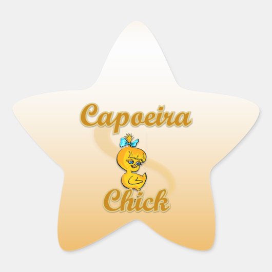 Capoeira Chick Stern-Aufkleber (Vorderseite)