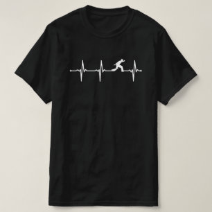 Capoeira Fighter Heartbeat ECG Style Bv T-Shirt