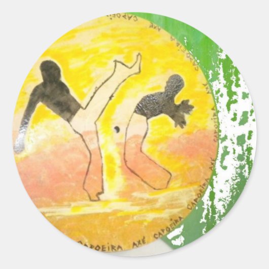 Capoeira ginga ax Aufkleber (Vorderseite)