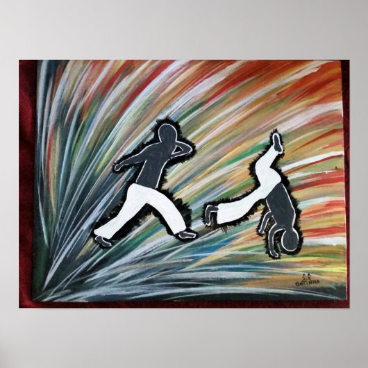 Capoeira Jogo Mixed Martial Arts Dance Ginga Liebe Poster (Vorne)