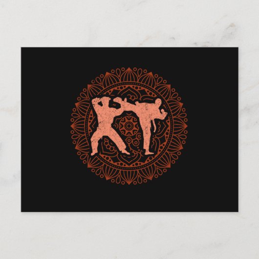 Capoeira Mandala Brasilianischer Tanzkampf Acrobat Postkarte (Vorderseite)