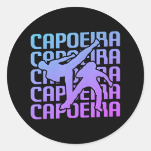 Capoeira Martial Arts Runder Aufkleber