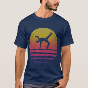 Capoeira Retro Vintag 70er Silhouette Geschenk T-Shirt