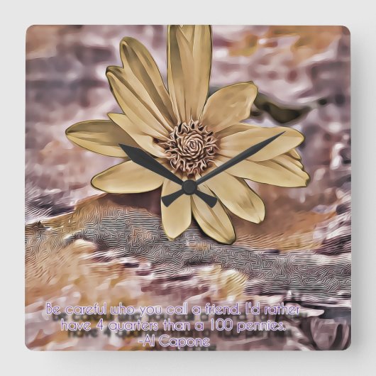 Capone Quadratische Wanduhr (Vorderseite)