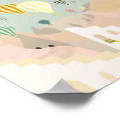 Cappadocia Day Art | Heißluftballon Türkei Reisen Poster (Ecke)