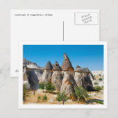 Cappadocia Landschaft Postkarte (Vorne/Hinten)