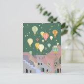 Cappadocia Night Art | Heißluftballon Türkei Postkarte (Stehend Vorderseite)