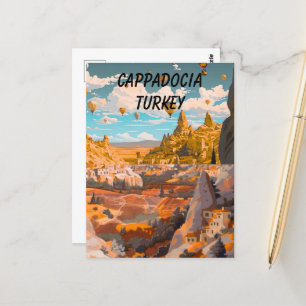 Cappadocia Travel Postcard Kunst, Cappadocia Türke Postkarte
