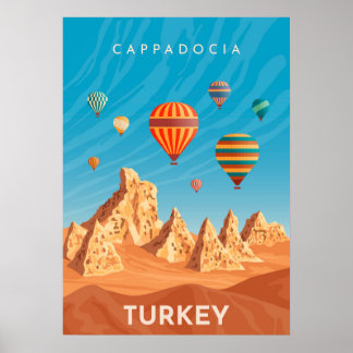 Cappadocia Turkey Reiseplakat Poster