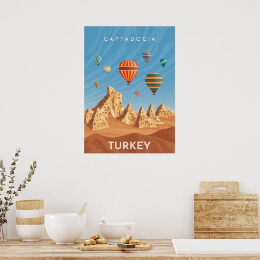 Cappadocia Turkey Reiseplakat Poster (Küche)