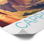 Cappadocia Turkey Reiseplakat Poster (Ecke)