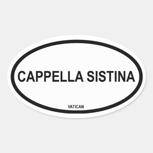 CAPPELLA SISTINA OVALER AUFKLEBER (Vorderseite)