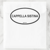 CAPPELLA SISTINA OVALER AUFKLEBER (Tasche)
