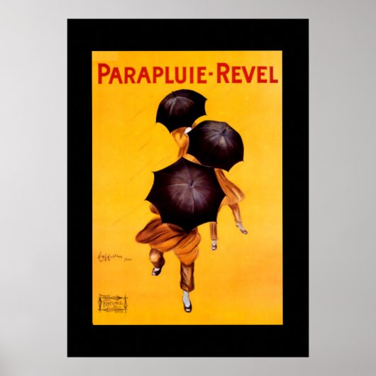 Cappiello Poster Regenschirm "Parapluie - Revel" (Vorne)