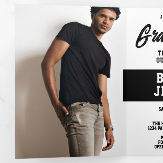 Cappin Season Masculine Abschluss Einladung (Innen Erste Seite)