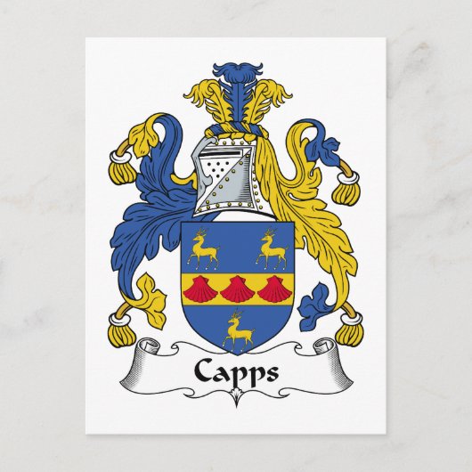 Capps-Familienwappen Postkarte (Vorderseite)