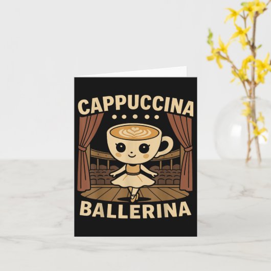 Cappuccina Ballerina Cappuccino Karte (Gelbe Blume)