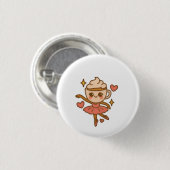 Cappuccina Ballerina Italian Ausweis Button (Vorne & Hinten)