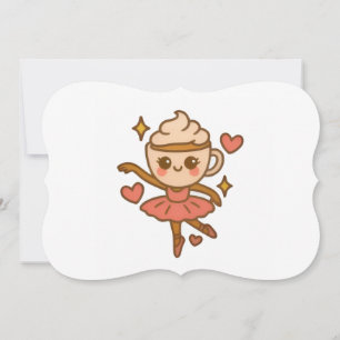 Cappuccina Ballerina Italian Ausweis Einladung