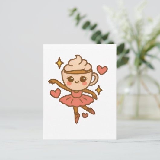 Cappuccina Ballerina Italian Ausweis Postkarte (Stehend Vorderseite)