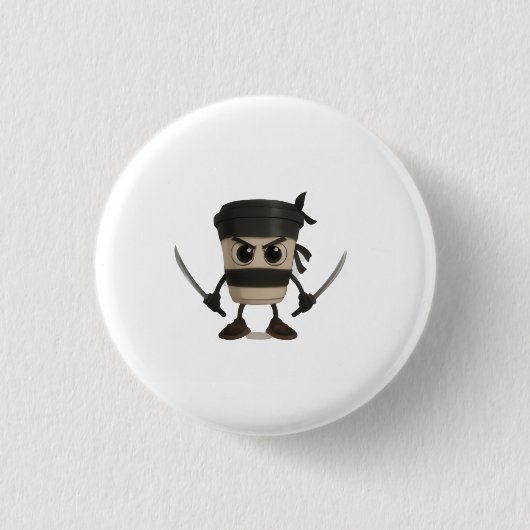 Cappuccino Assassino Funny Italian Button (Vorderseite)