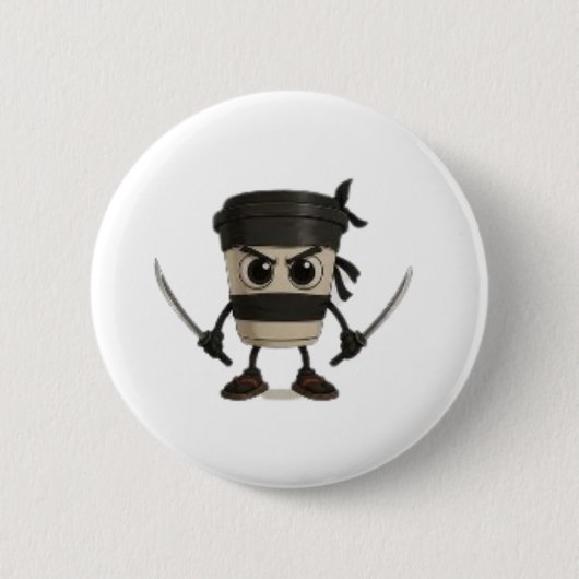 Cappuccino Assassino Funny Italian Button (Vorderseite)