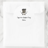 Cappuccino Assassino Funny Italian Runder Aufkleber (Tasche)