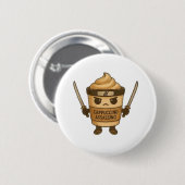 Cappuccino Assassino Italian Button (Vorne & Hinten)