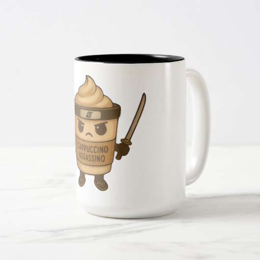 Cappuccino Assassino Italian Zweifarbige Tasse (VorderseiteRechts)