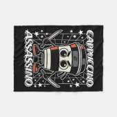 Cappuccino-assino Italienisch-Brainrot Kaffeesassa Fleecedecke (Vorderseite (Horizontal))