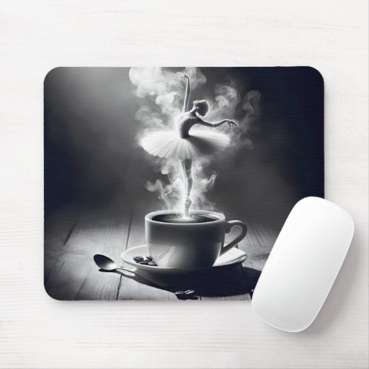 Cappuccino Ballerina Dancer Mousepad (Mit Mouse)