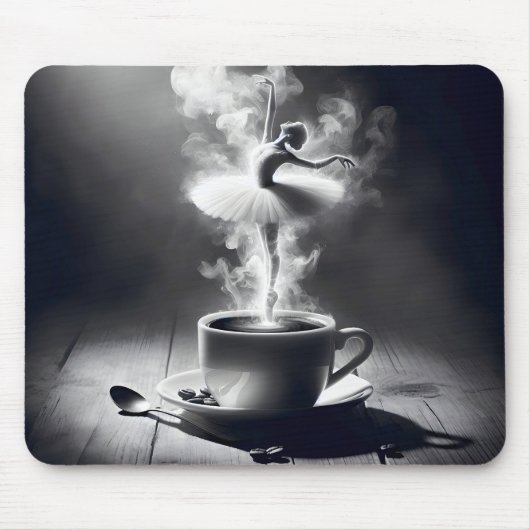 Cappuccino Ballerina Dancer Mousepad (Vorne)