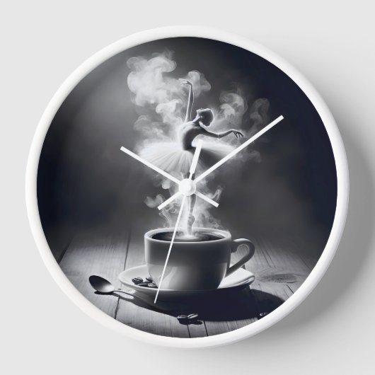 Cappuccino Ballerina Dancer Uhr (Vorderseite)