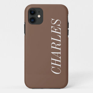 Cappuccino Brawn Solid Color   Minimalistischer Na Case-Mate iPhone Hülle