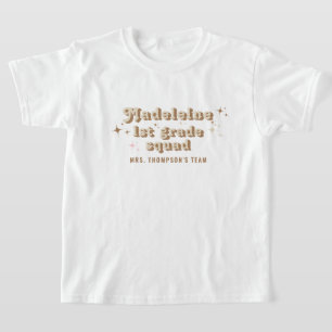 Cappuccino Class Teacher Name Team Squad jeder Kla T-Shirt