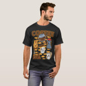 Cappuccino Coffee Evolution Ich liebe Kaffee T-Shirt (Vorne ganz)