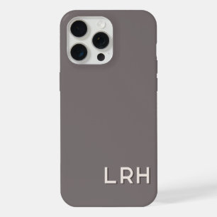 Cappuccino Cream Minimalist Monogram Hülle iPhone 15 Pro Max Hülle
