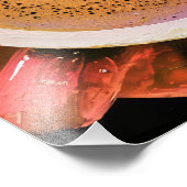 Cappuccino-Cup mit Blumenschaum Fotodruck (Ecke)