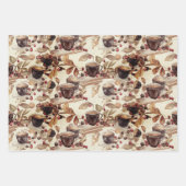 Cappuccino-Cup-Wasserfarbe Geschenkpapier Set (Vorderseite 3)