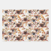 Cappuccino-Cup-Wasserfarbe Geschenkpapier Set (Vorderseite)