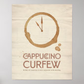 Cappuccino Curfew – 11AM Coffee Art Print Poster (Vorne)