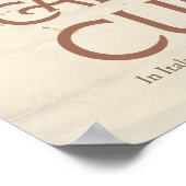 Cappuccino Curfew – 11AM Coffee Art Print Poster (Ecke)