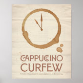 Cappuccino Curfew – 11AM Coffee Art Print Poster (Vorne)