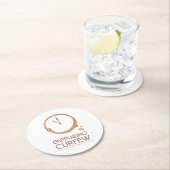 Cappuccino Curfew – Italian Coffee Culture Coaster Runder Pappuntersetzer (Vor Ort)