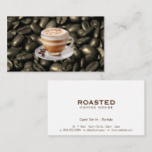 Cappuccino Drink \ Kaffeebohnen Visitenkarte (Vorne/Hinten)